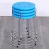 Taburete Redondo para el Hogar, Taburete de Plástico Reforzado, Taburete de Plástico Engrosado para Adultos, Mesa de Comedor, Oficina Comercial, Taburete de Puesto, Simple y Moderno
