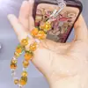 Caqui Buena Fortuna Cristal de Alta Calidad con Cuentas Exquisito Colgante Corto de Mano Cadena para Muñeca Modelo Nuevo 2026 Luz Nocturna