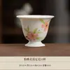 Taza de Té de Cerámica Pastel Pintada a Mano Kung Fu Juego de Té Taza de Anfitrión Taza Individual Taza de Degustación de Té Japonés Tazón de Té Pequeño