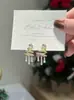 Pendientes de Borla Serie Árbol de Navidad, Exquisitos y de Alta Gama, Infantiles y Festivos, Pendientes de Estilo de Nicho y Único