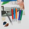 Bolígrafo de presión de color de alto valor cromático para estudiantes logo imprimible bolígrafo publicitario bolígrafo no gotea tinta