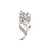 Broche Tulipa de Alta Qualidade Feminino Luxo Broche Terno Suéter Retrô Exquisito Corsage Nova Tendência 2025