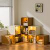 Caja de Almacenamiento de Madera Maciza Caja de Almacenamiento con Puerta Lateral Caja de Almacenamiento para el Hogar de Gran Capacidad Caja de Almacenamiento para Juguetes de Niños Caja de Almacenamiento para Librería