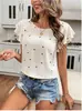 Nuevo top holgado con estampado floral y volantes de manga corta para mujer de primavera y verano, moda transfronteriza europea y americana para mujer