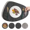 Mantel Estilo Ins Escandinavo Esterilla Aislante de Cuero Esterilla Antiescaldado Mesa de Comedor Mantel de Mesa de Gama Alta Esterilla para Tazón Esterilla para Plato de Cena Posavasos para Té