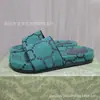 Pantuflas Bordadas de Suela Fina Marca G 2026 Nuevas Retro Planas Bordadas Casuales para Exteriores que Aumentan la Altura 2cm