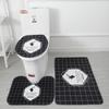 Jit Producto Nuevo Cómodo Juego de Alfombrillas para Inodoro en Casa Lindo Patrón de Estampado de Anime 3D Juego de Alfombrillas para Inodoro Juego de Tres Piezas
