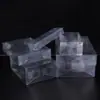 Caja de PVC transparente de cielo y tierra con impresión cuadrada de PET para nido de pájaro, tapa superior e inferior, pegamento de pescado, caja de embalaje de plástico