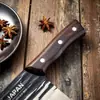 Cuchillo de Cocina Forjado a Mano con Patrón de Martillo, Cuchillo para Cerdo de Acero Inoxidable, Cuchillo de Carnicero, Cuchillo para Cortar Cerdo, Venta al por Mayor Asakh-No.930