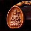 Talla en Madera de Durazno Ocho Guardianes del Zodiaco Chino Collar del Buda Buming para Hombres y Mujeres Año Buming Madera de Durazno Suerte Nuevo Estilo Chino Colgante
