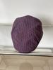 Sombrero de avance a cuadros morados estilo japonés para mujer, delgado y transpirable para primavera y verano, estilo coreano que combina con todo, muestra el rostro pequeño, boina de lengua de pato anti-desgaste
