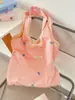 5692 Verano Nuevo Estilo Fresco Bordado Lazo Bolso de Hombro Estilo Chaleco Bolso de Axila Lienzo de Gran Capacidad