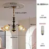 Lustre para Sala de Estar Francês Retrô Novo Modelo 2025 Iluminação de Hall Principal Lâmpada de Quarto de Designer Estilo Americano Vintage