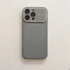 Funda Magnética Fina de Color Sólido Simple Adecuada para Funda de Teléfono Apple 17 Pro Max iPhone 16 Ventana Grande 15/14/13