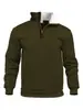 Sudadera Casual para Hombre de Punto Waffle para Primavera y Otoño, de Cuello Alto, Media Cremallera, con Bolsillo y Manga Larga, Transfronteriza de Amazon