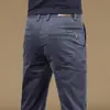 Pantalones casuales de alta gama para hombre nuevos de Hong Kong, para primavera y otoño, holgados, de pierna recta, de negocios, antiarrugas, tipo traje