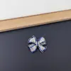 Nuevo Broche de Mariposa Morada Combinado con Oro Lleno de Diamantes Broche Corsage Accesorios para Suéter Traje para Mujeres