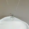 Colar que faz o coração bater mais forte Corrente para Clavícula Joias Luxo Leve Elegante Presente de Aniversário