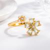 Anillo Giratorio, Apertura de Luz Simple, Diseño de Nicho de Flor de Margarita Pequeña, Adornado con Perlas, Anillo Pequeño Elegante, Versátil