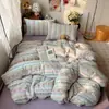 Roupa de Cama Classe A para Maternidade e Bebês Capa de Edredom Individual Algodão Fofo de Camada Dupla Estilo Ins Capa de Edredom para Dormir sem Roupas Capa de Edredom para Dormitório Estudantil