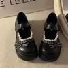 Sapatos Mary Jane fofos e doces com laço e bico redondo, versáteis e baixos, perfeitos para combinar com vestidos, nova coleção outono 2026, sapatos femininos de couro
