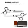 Tijeras de Peluquería, Tijeras Planas de Acero Inoxidable Integradas para Uso Doméstico para Adelgazar y Recortar el Cabello, Juego Completo de Herramientas para Cortar el Cabello