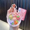 Chaveiro Máquina de Hamster Pão de Sobremesa Brinquedo Alívio de Estresse Pingente de Chaveiro de Carro Decoração de Bolsa Pequeno Presente Atacado