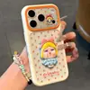 Pegatina de bebé llorando de dibujos animados se transforma instantáneamente en una funda transparente de cielo estrellado de dopamina adecuada para iPhone 16 y Apple 17 Pro Max
