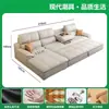 Novo sofá de couro elétrico para a sala de estar, couro bovino de camada superior moderno, funcional, extensível e dobrável, sofá-cama de uso duplo