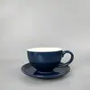 Taza de Porcelana de Boca Ancha de Color para Latte de 220 ml/8.5 oz con Platillo OEM