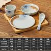 Conjunto de quatro peças de melamina para mesa de hot pot japonês conjunto de louças de plástico Restaurante Conjunto de colher e prato louças comercial
