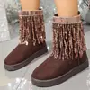 2025 Comodidad y Tendencia se Combinan para Crear los Zapatos Perfectos para Mujer. Funda de Goma de Felpa Corta Artificial Punta Redonda Artificial