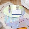 Procesamiento y Personalización de Muebles Acrílicos, Mesa Redonda Transparente, Cubierta de Mesa de Vidrio Templado, Fabricante de Mesa de Café Personalizada para Apartamentos Pequeños Hecho a Mano