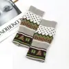 Guantes de Punto de Copo de Nieve Navideño Transfronterizo Estilo Nuevo Fair Isle Coloridos Cálidos Guantes de Punto de Lana con Pantalla Táctil Navideños