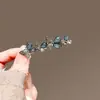 Horquilla de mariposa de diamantes de imitación de cristal de moda de alta gama, nuevo clip lateral para flequillo de niña, clip simple de pico de pato para cabello suelto