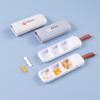 Pastillero USB Portátil Pequeño Pastillero Dividido Almacenamiento Portátil Pastillero Dividido Mini Pastillero de Medicamentos Caja Sellada