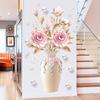 Gs9856 Jarrón de Perlas Adhesivo de Pared 3D Adhesivo Decorativo para Pared de Entrada Papel Tapiz Autoadhesivo Cálido para Dormitorio