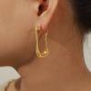Brincos de Moda Retrô Europeus e Americanos Design de Nicho Longos Pescoço de Ganso Brincos de Cobre Banhado a Ouro Real 18k