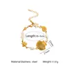 Pulsera Transfronteriza Más Vendida con Temática Oceánica, Acero Inoxidable Chapado en Oro de 18 Quilates, Joyería de Mano con Concha y Estrella de Mar, Accesorio Versátil de Alta Gama