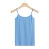 Chaleco de Verano de Color Puro Pequeño Top Halter Estilo Coreano Sin Espalda Cómodo Slim Camiseta Básica Dropshipping 6943