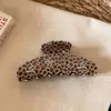 Pinza de cocodrilo vintage con estampado floral de lunares para niñas, pinza de garra versátil con estampado de cuadros dulces, leopardo japonés y coreano para el uso diario