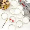 Plato Pequeño de Hueso de Porcelana de 5 pulgadas para Salsa, Vinagre y Pepinillos, Plato Pequeño para Salsa de Comida Occidental de Hotel, Plato para Vinagre y Salsa para Dipear