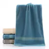 Suministro Directo del Fabricante Toalla de Algodón Puro Color Sólido Jacquard para Adultos Toalla de Mano Rayada para el Hogar Pareja Absorbente Toalla 100% Algodón Estampada