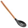 Traje de Silicone Colher de Sopa Scolander Grau Alimentício Antiaderente Resistente a Altas Temperaturas Escorredor Especial Cabo de Madeira Utensílio de Cozinha Escorredor Doméstico