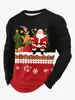 Fábrica Natal cruzamento fronteira Amazon novo masculino casual estampado outono e inverno masculino tops