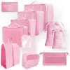 Bolsa de almacenamiento de viaje, juego de seis piezas, juego de siete piezas, juego de ocho piezas, bolsa de lavado plegable, bolsa de almacenamiento de ropa, paquete de bolsa de viaje