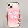 Para iPhone15 comercio exterior nuevo 3D lazo rosa hermosa funda para teléfono móvil