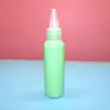Frasco Pontudo de 60ml Plástico PET Colorido Embalagem para Líquido Emulsão Cola Cor de Tonalidade Pintura Pigmento Engarrafado