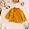 Chaqueta de Punto Estilo Coreano para Otoño e Invierno, Cárdigan de Clase A para Bebé, Top Versátil para Niños Pequeños, Suéter, Ropa para Niños