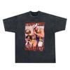 Cross-border europeu AliExpress retro angustiado versátil top verão solto oversize lavado manga curta T-Shirt atacado